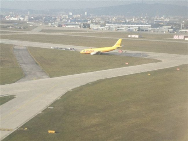 Подкосеният А300 на DHL. Изт: avherald.com